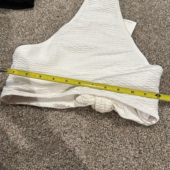 NWT! Cupshe High Thigh, High Waist Bikini Bottoms with Tie Front - Neutral Bone - Picture 8 of 8